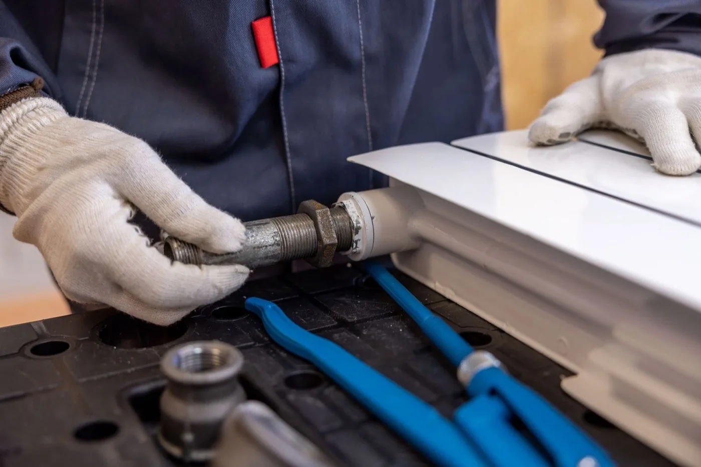 Installing a plumbing fixture